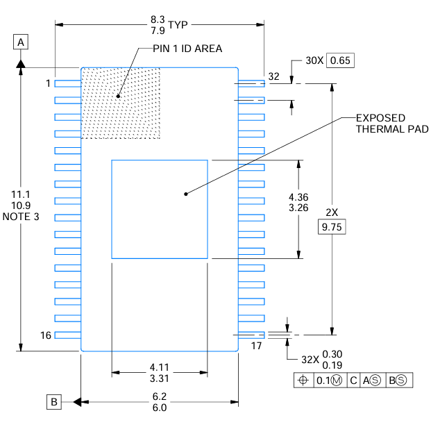 tpa3116d2 dimensions